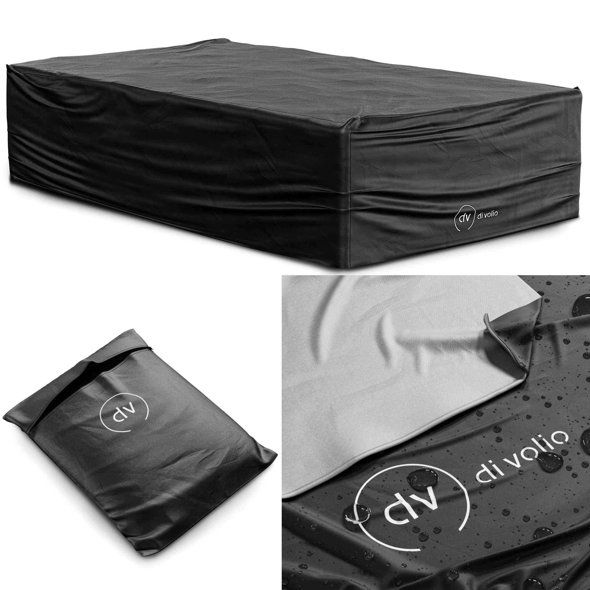 Duży uniwersalny 320x190x75 wodoodporny pokrowiec ochronny meble ogrodowe