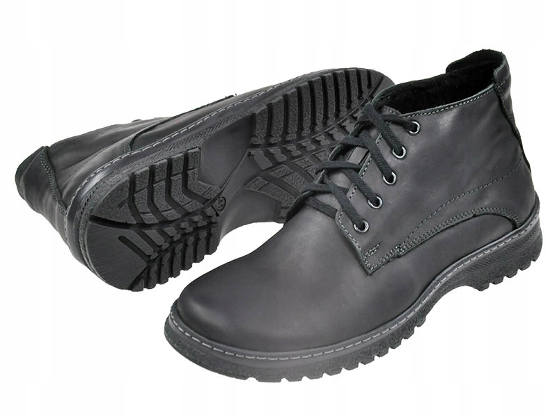 MĘSKIE POLSKIE TRZEWIKI SKÓRZANE 417CZ-44 Kolekcja Zima 2022