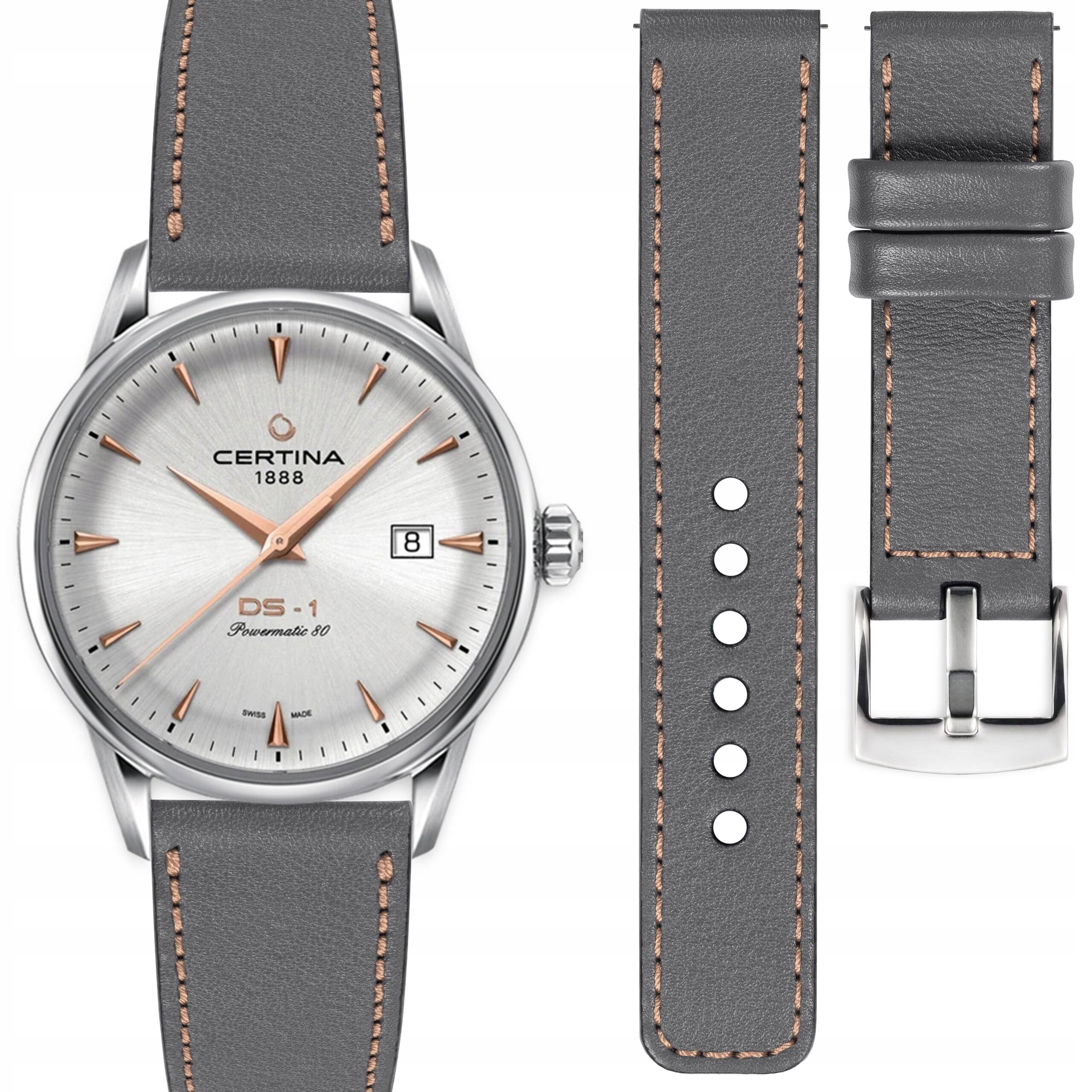 Kožený řemínek pro hodinky Certina DS-1 C029.807.16.031.01 moVear