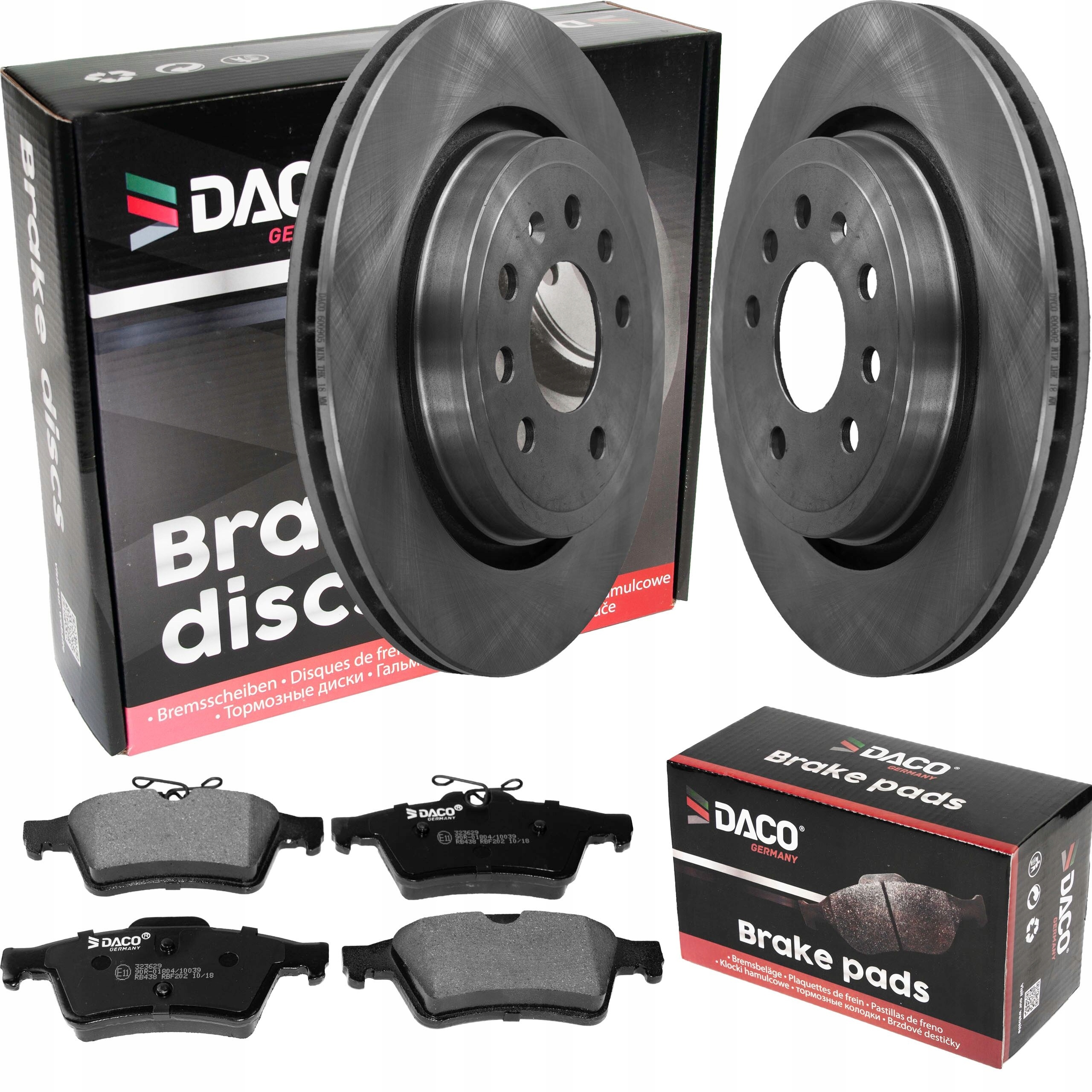 Диски + колодки DACO задняя часть Signum Croma Vectra C 9-3