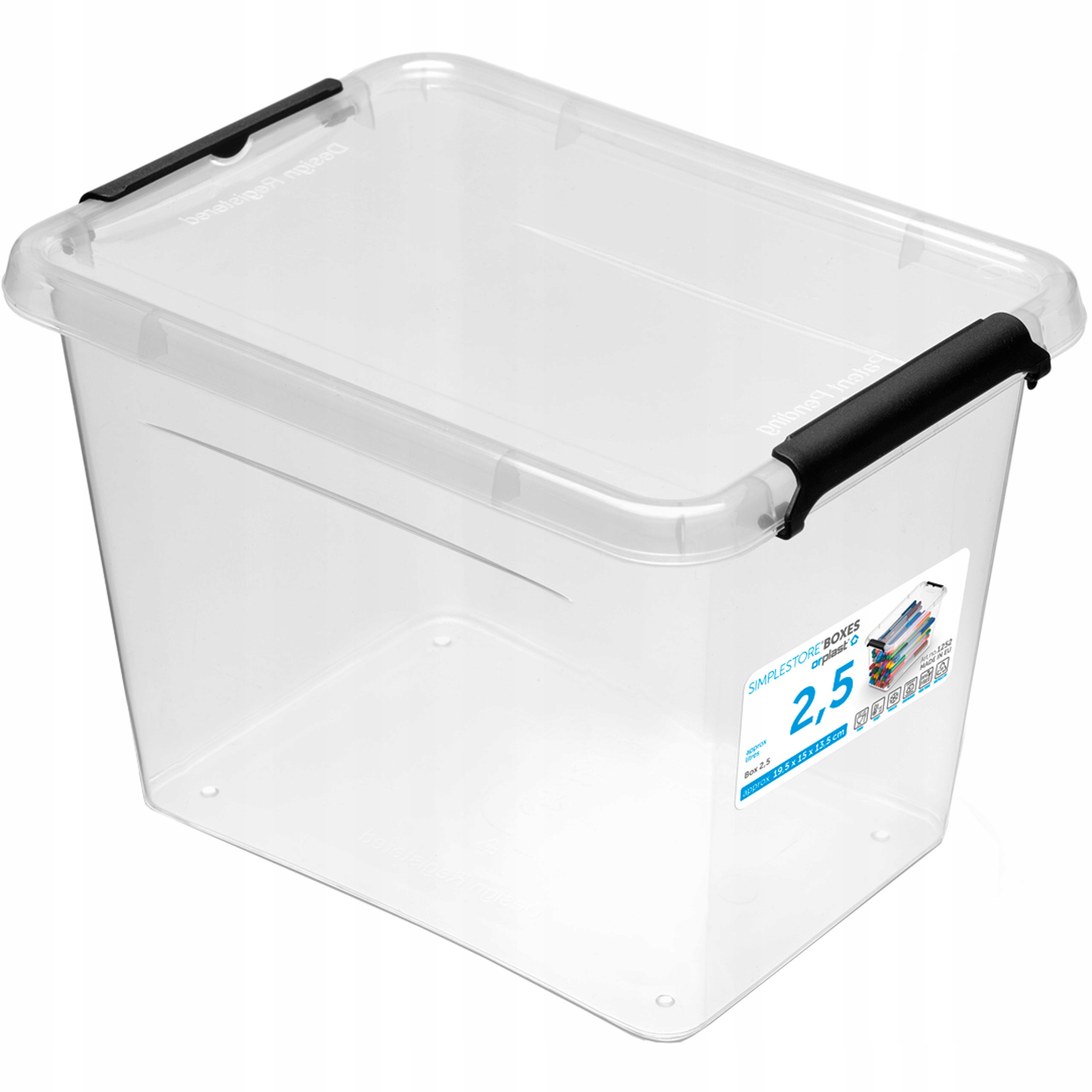 POJEMNIK PLASTIKOWY ZAMYKANY Z PRZYKRYWKĄ 2,5L