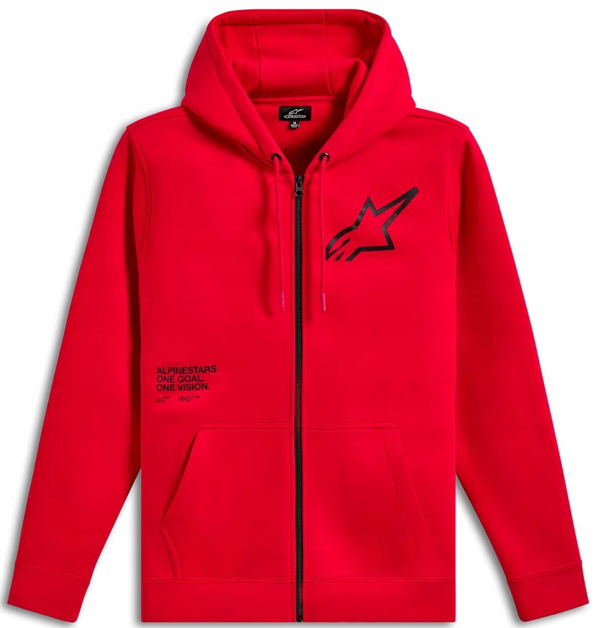 Mikina s kapucňou Alpinestars Transverse Zip Hoodie Red XXL