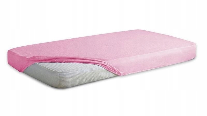 

Podkład antyalergiczny frotte z gumą różowy 60x120