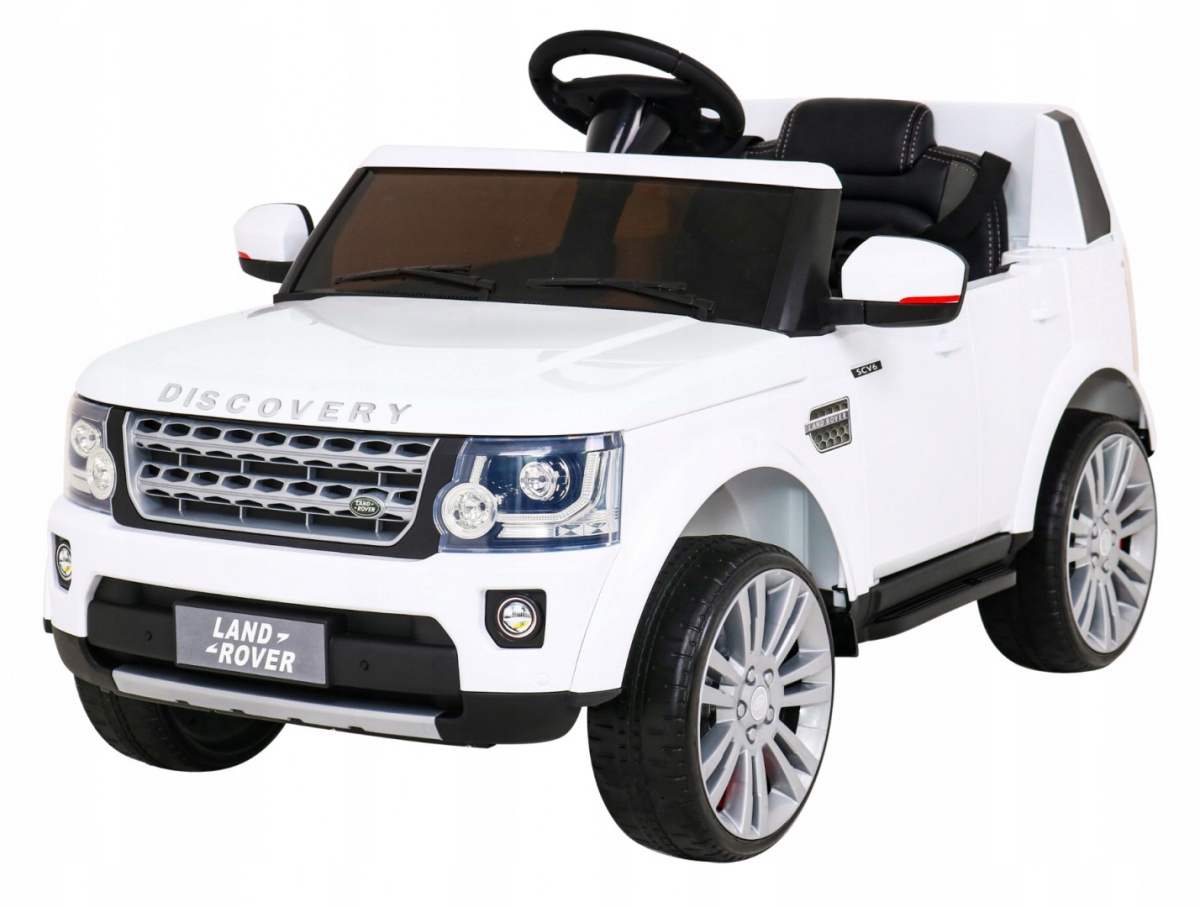 Autko elektryczne dla dzieci Land Rover Discovery Biały Pilot Koła Eva