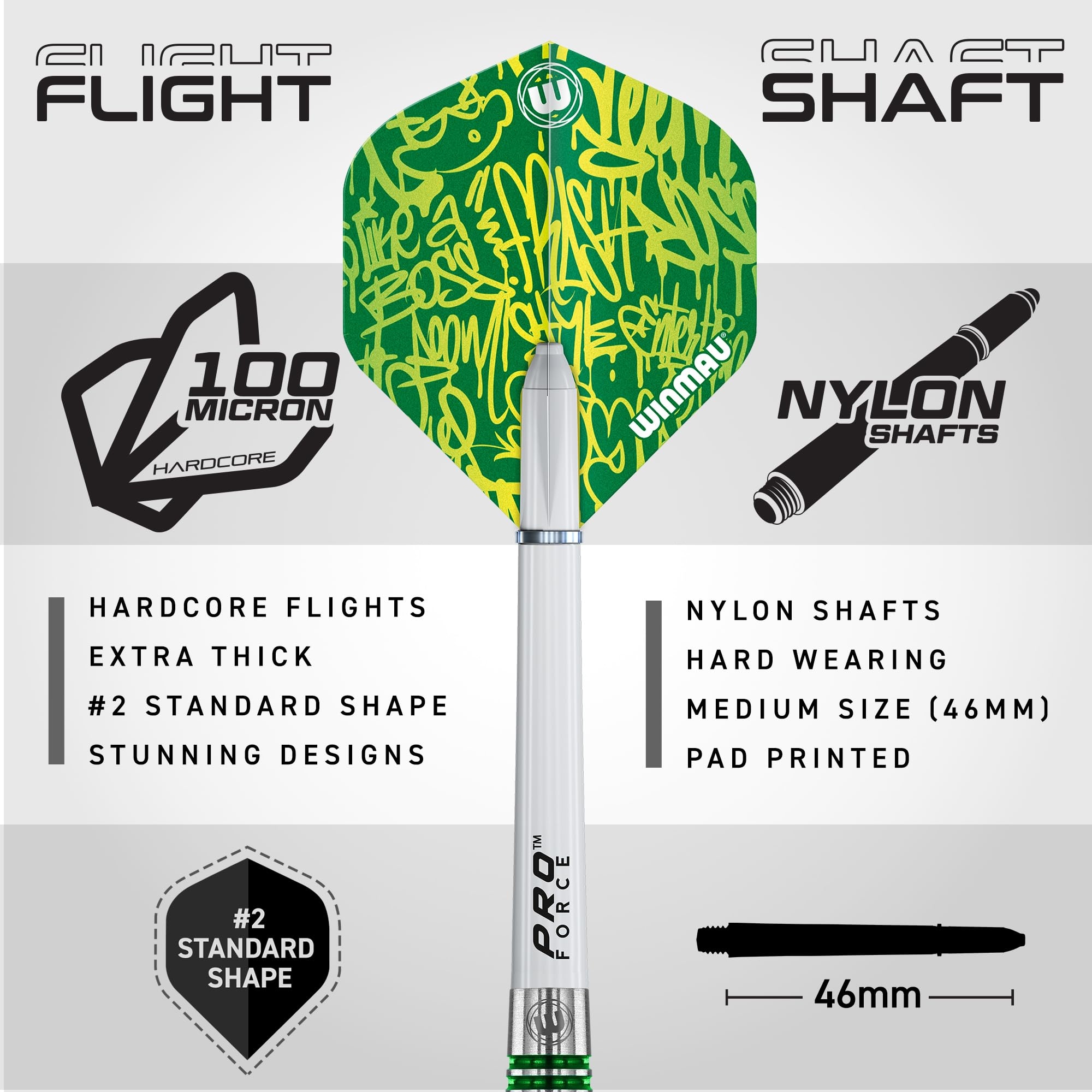 WINMAU Zestaw Profesjonalnych Lotek Softip Wolfram 22g Zielony — miniatura 3