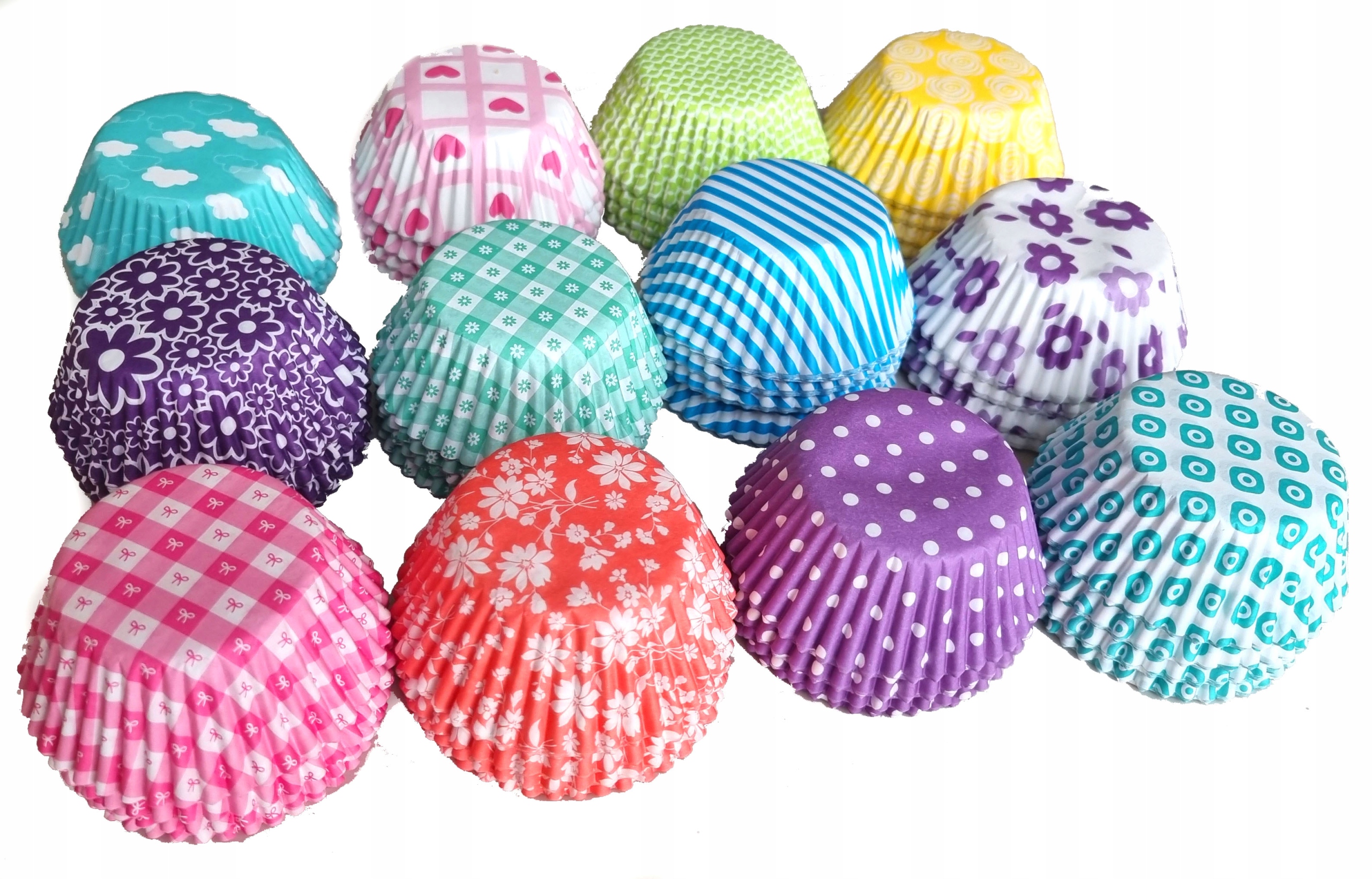 FOREMKI do BABECZEK MUFFINKI PAPIEROWE PAPILOTKI MUFFINEK WZORY 7cm 100szt Marka Nice Life