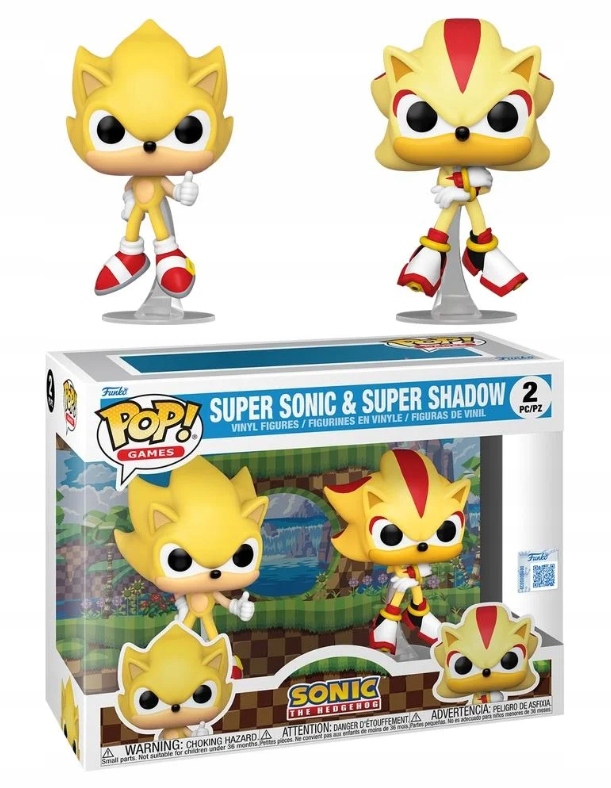 Funko Pop! Sonic Games 2 Pack Sonic & Shadow (Flocked) Sada figurek Sonic a Shadow (chlupaté)