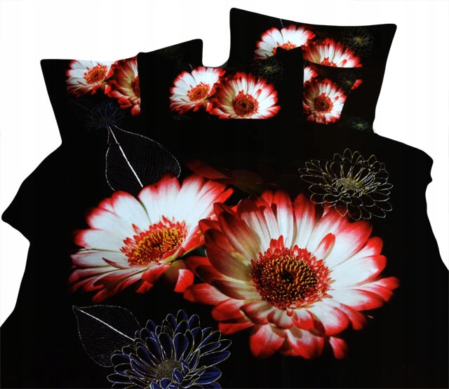 POŚCIEL 3d140x200 SATYNA BAWEŁNIANA 4cz.NOWE WZORY Szerokość poszewki na kołdrę 140 cm