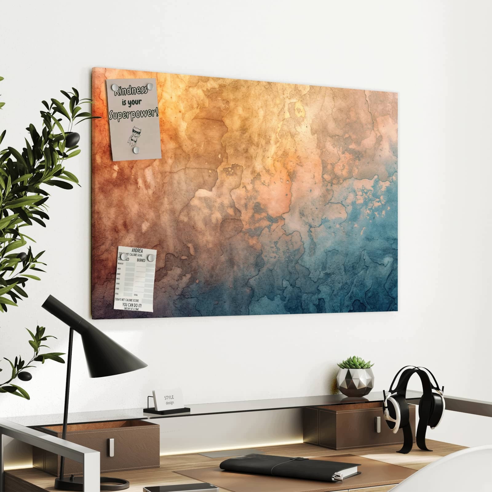 Magnetická tabule Umění akwarelová 90 × 60 cm