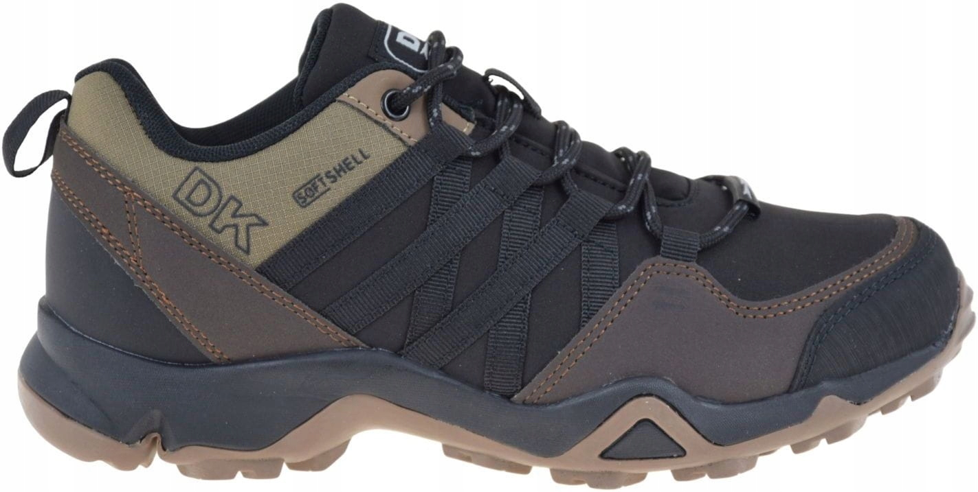 Unisexové trekové tenisky módní softshellové černo-hnědé Dk VB17282 R38