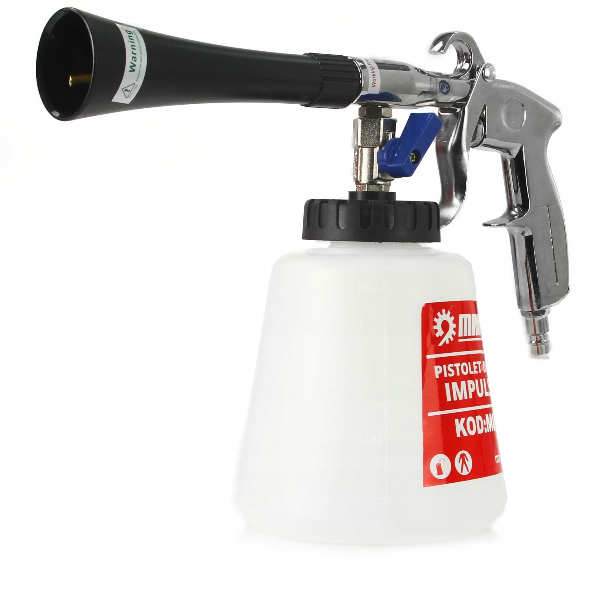 PISTOLET DO PRANIA CZYSZCZENIA TAPICERKI AUT TSUNAMI PNEUMATYCZNY DYSZE Producent Mar-Pol