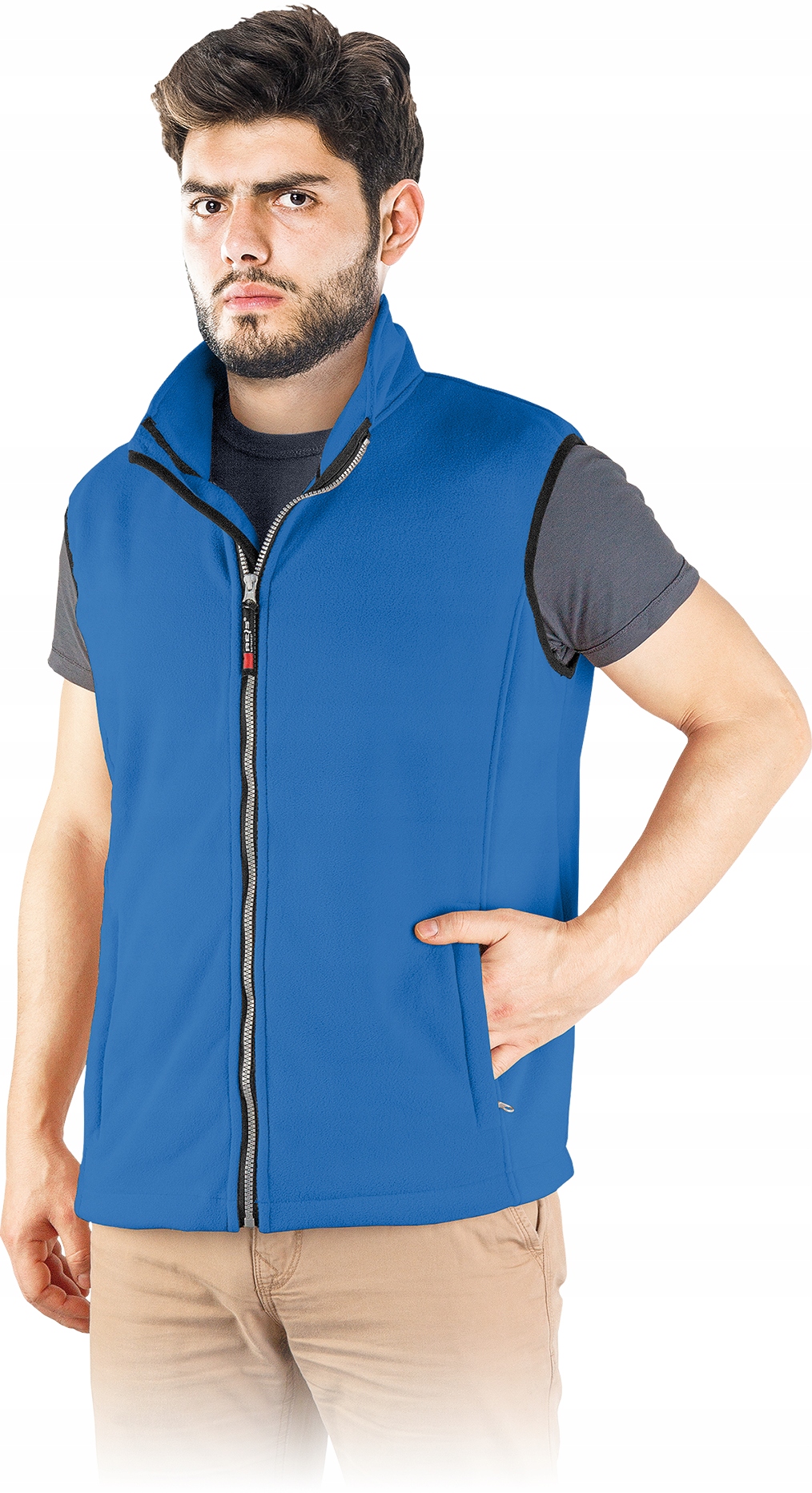 Kamizelka męska polarowa niebieska REIS r. XL