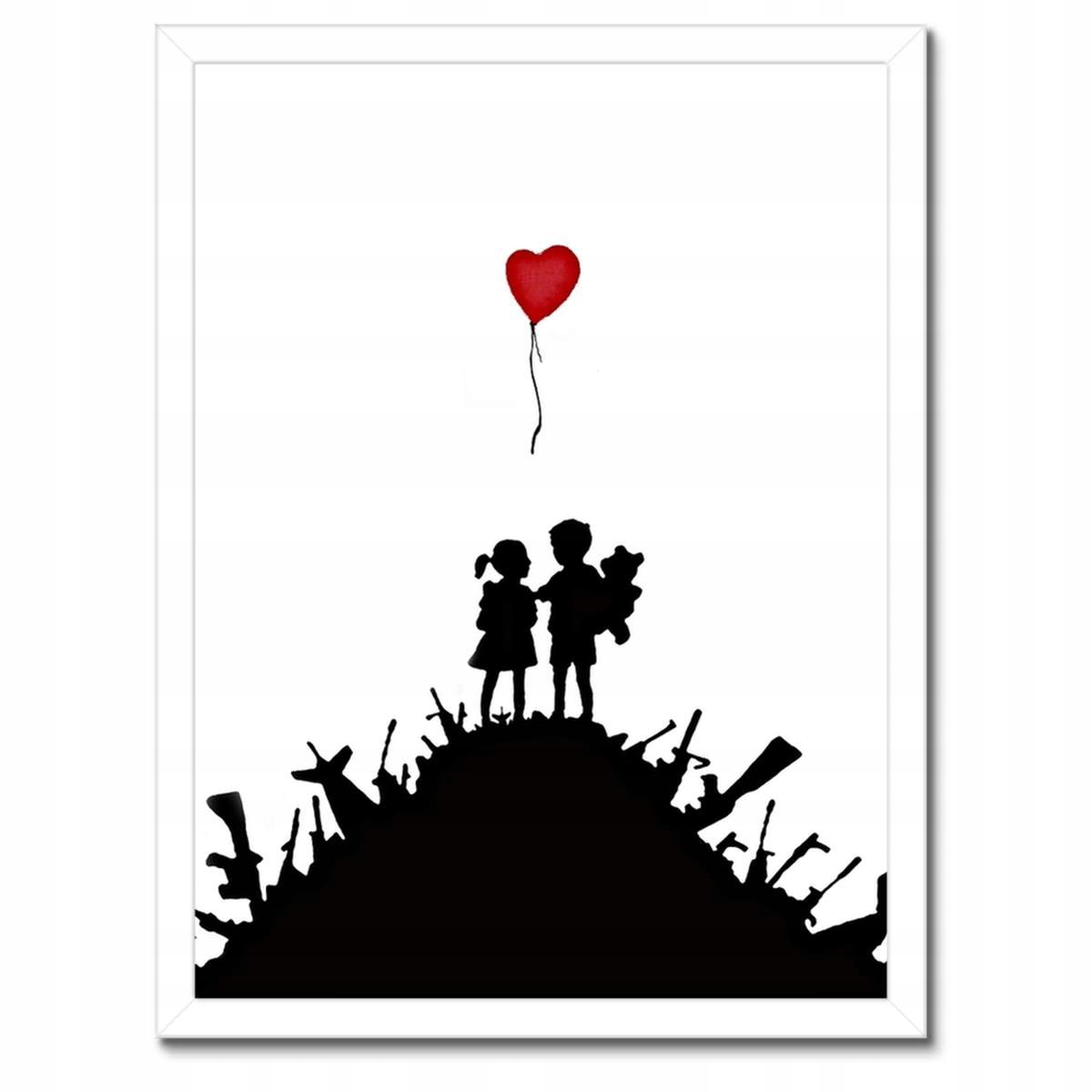 Plakáty v rámu 30x40 Děti na hromadě zbraní