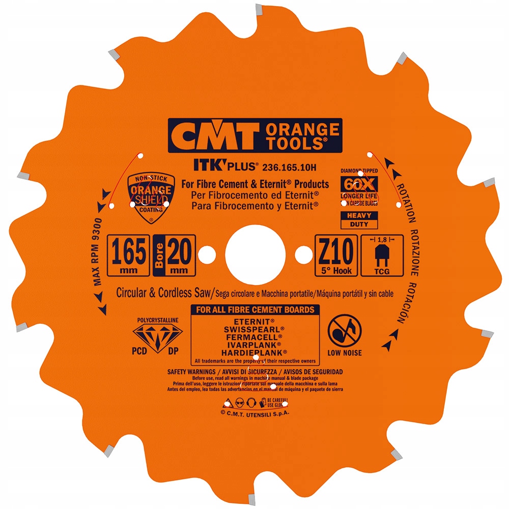 Cmt Pila Dia 165x20x10Z /vlákno-cement/GK/eternit