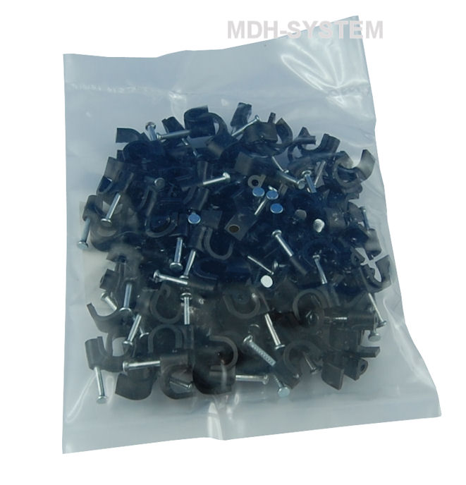 UCHWYT PRZEWODU 7 mm CZARNY 100szt FLOP KLIP 7mm Liczba sztuk w ofercie 100 szt.