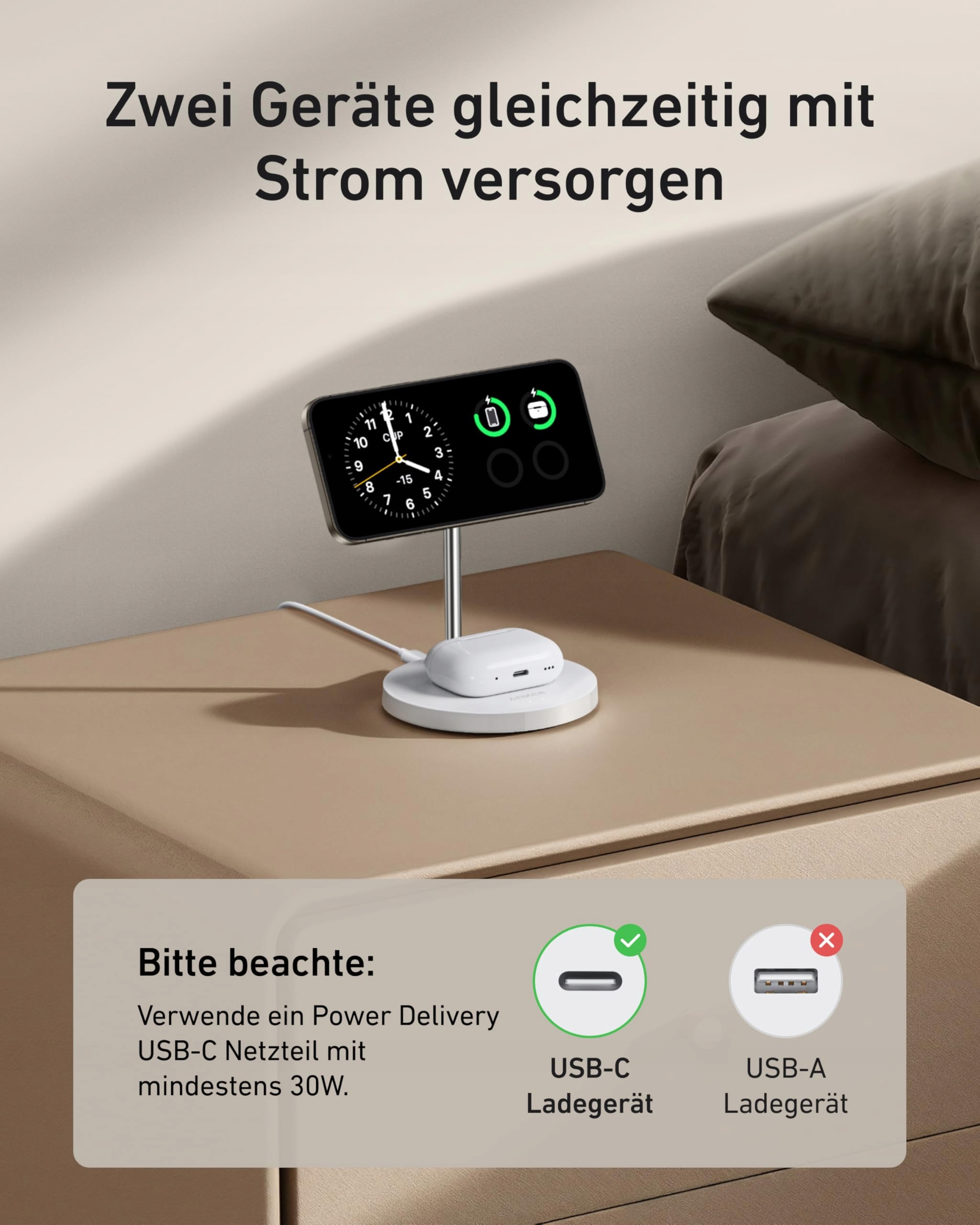 Anker MagGo Magsafe ładowarka 15 W, kompatybilna z indukcyjną Stacją — miniatura 3