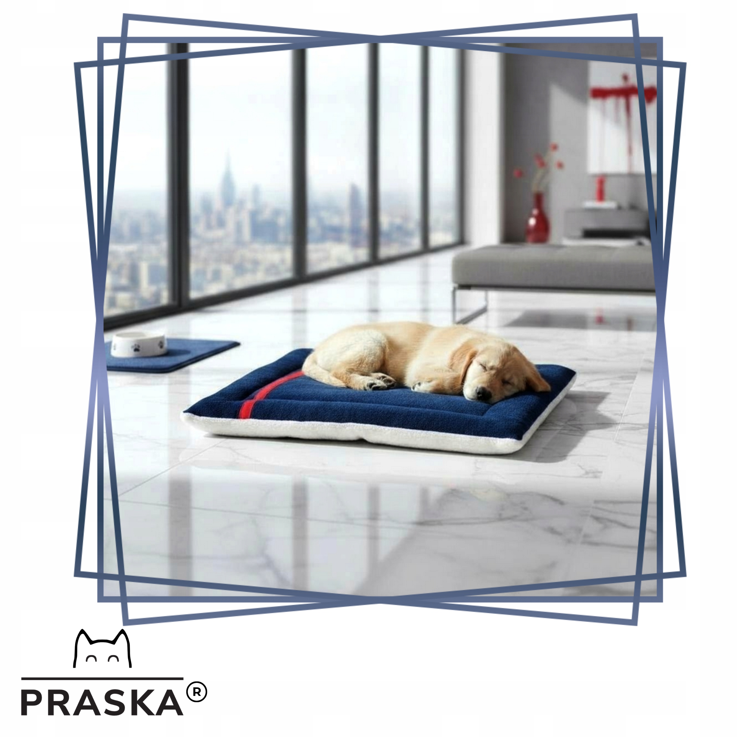 Levně Praska Mata pro kočky pelíšek Penthouse oboustranný pro kočky a psa 70x100