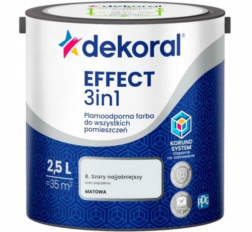Dekoral Effect 3w1 2,5l Szary najjaśniejszy 8