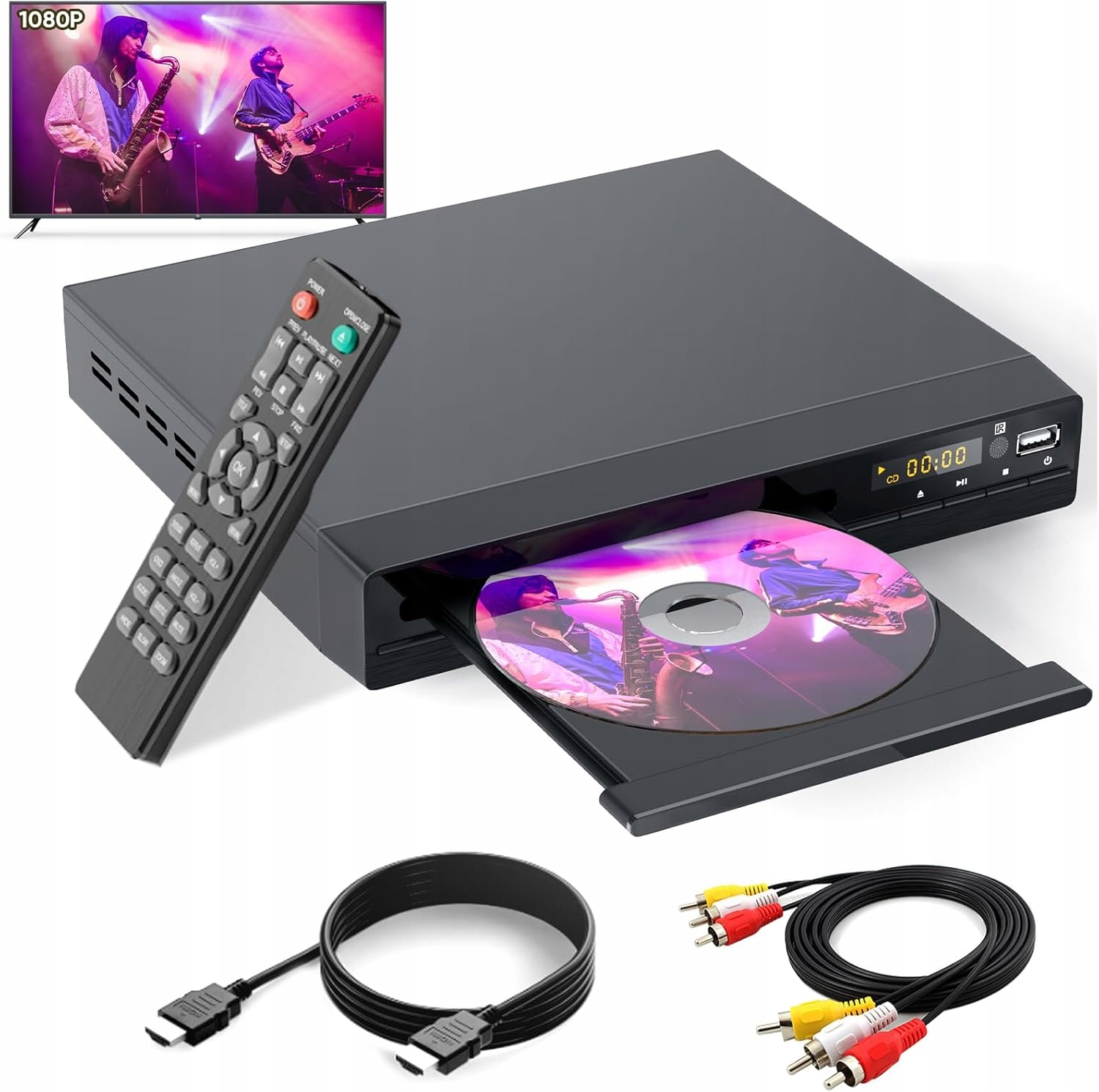 Odtwarzacz DVD Ceihoit DVP-506 Hd 1080p czarny BL382