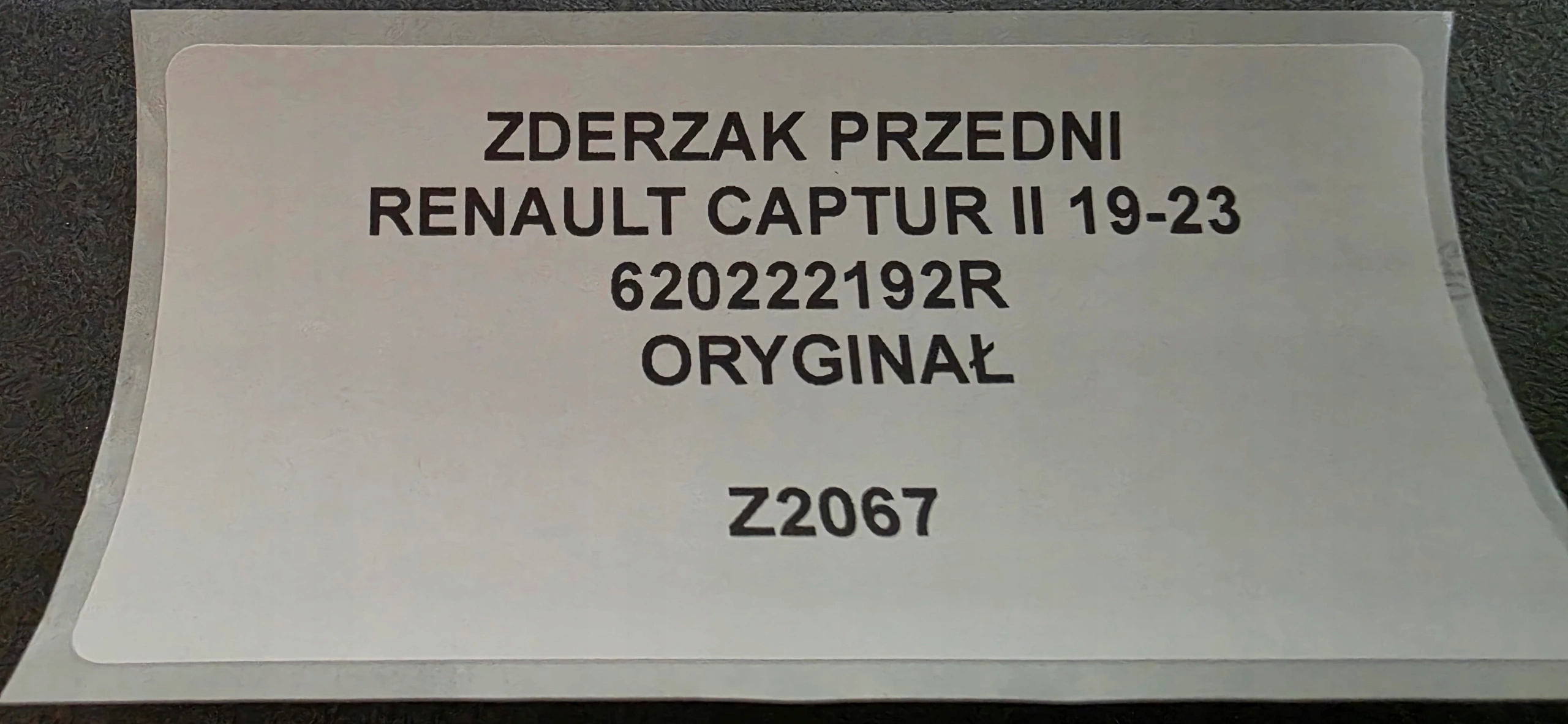 front bumper RENAULT CAPTUR II 19-23 original 620222192R