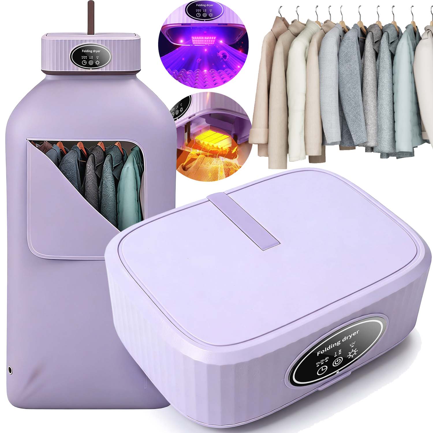 Levně Sušák Turistický Napařovač Prádla 600W Časovač