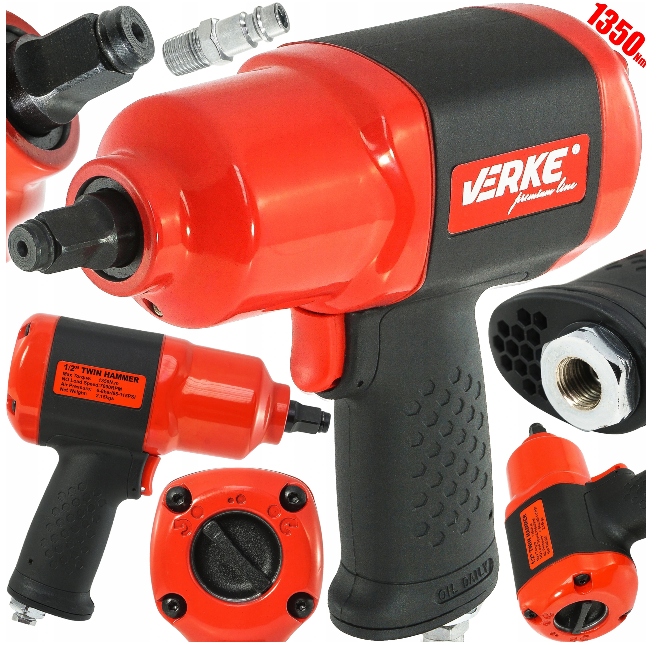 УДАРНИЙ ПНЕВМАТИЧНИЙ ГАЙКОВЕРТ 1/2 1350 КОМПОЗИТНИЙ ПОТУЖНИЙ