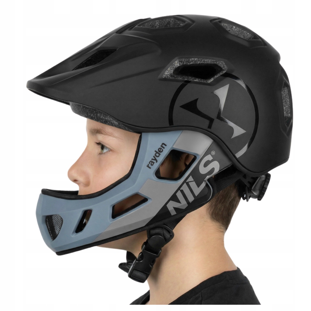 Cyklistická přilba Full Face celoobličejová s odnímatelnou čelistí In-mold 52-56 cm