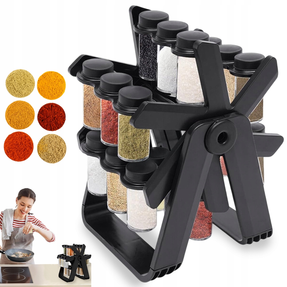 Otočný Kořenící Stojan Na Koření Sklenice Na Koření Loft