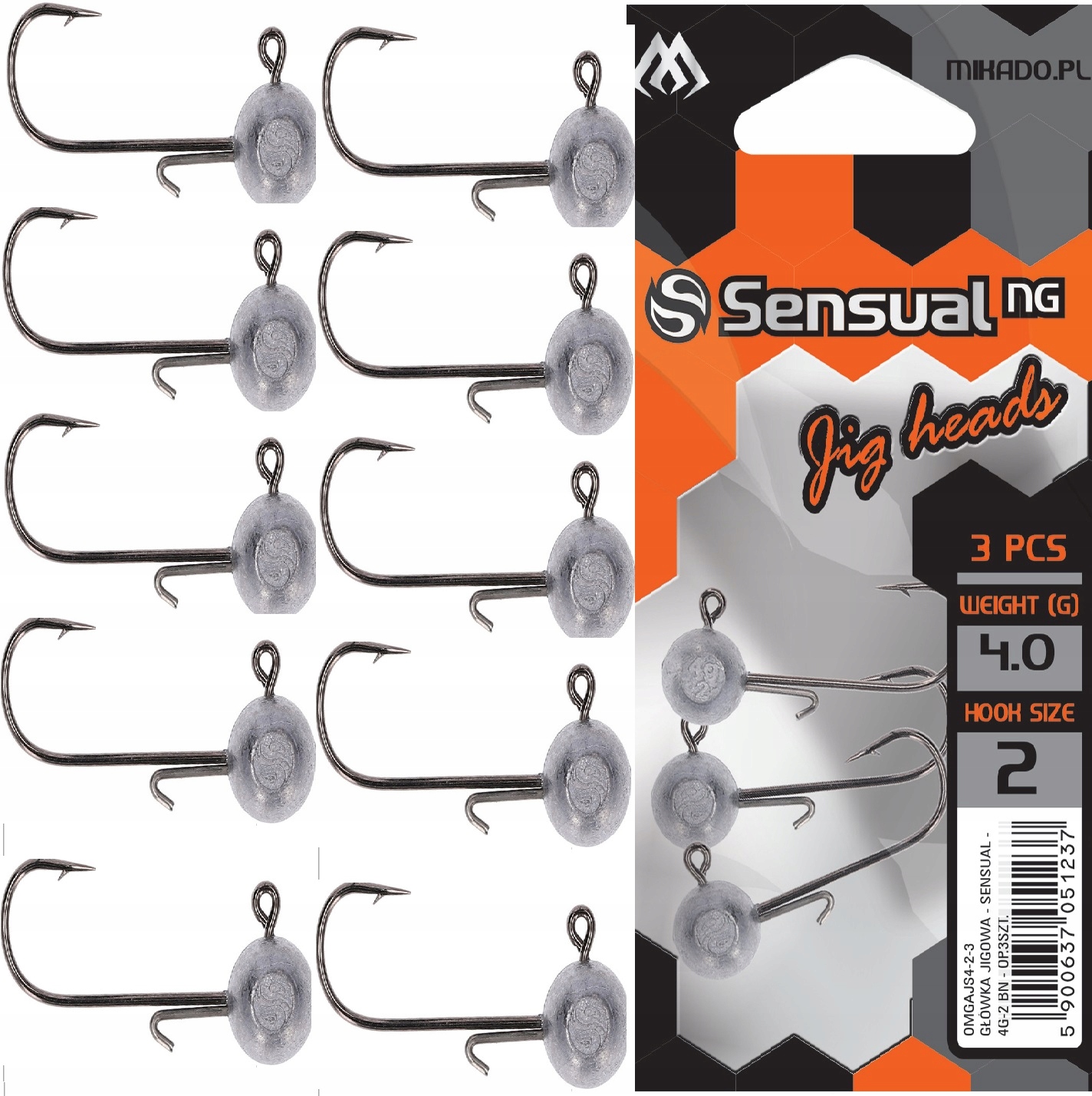 MIKADO SENSUAL GŁÓWKA JIGOWA 2/0 - 12 GR - 10 SZT OPK EKONOMICZNE