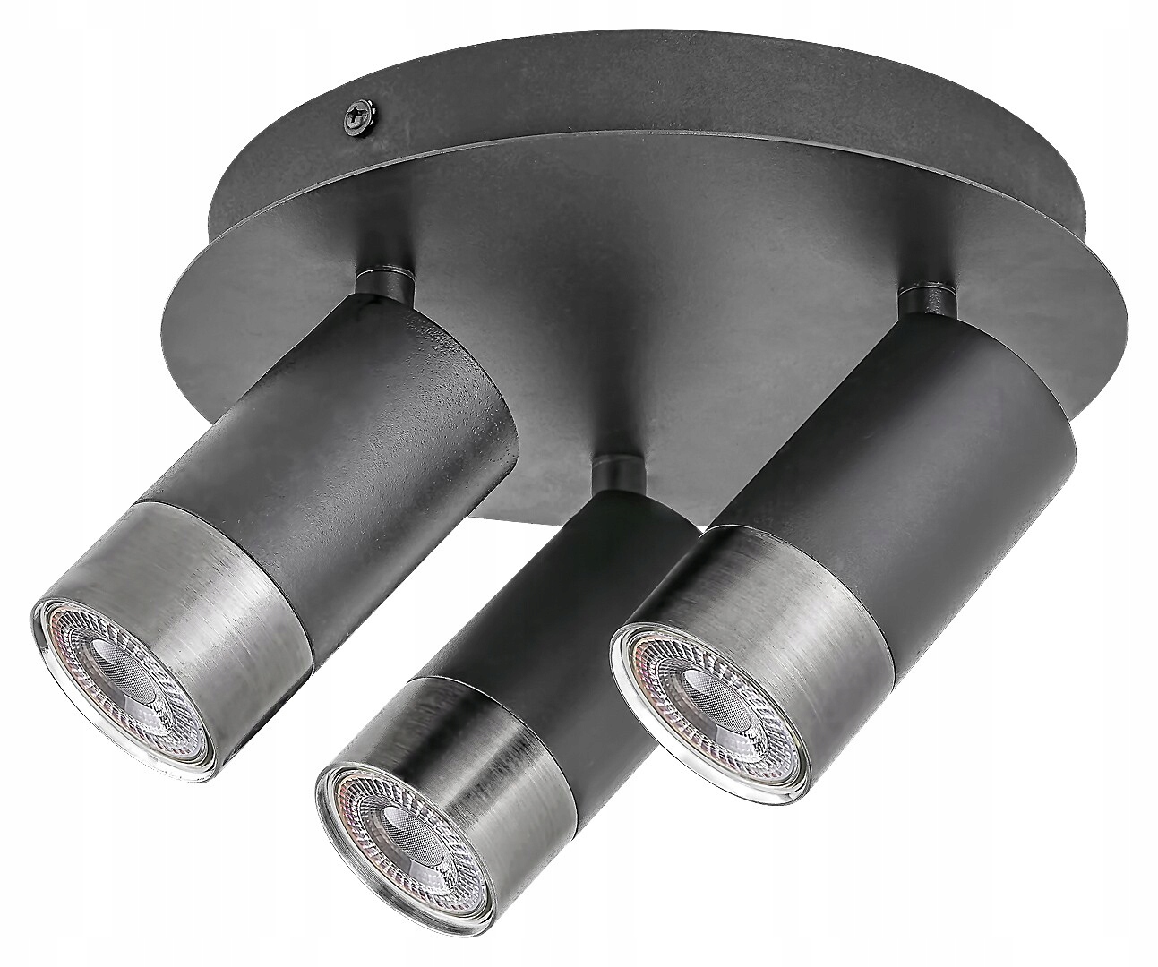 Stropní bodové svítidlo GU10 3X5W Zircon 5071 Rabalux, černá matná/stříbrná barva