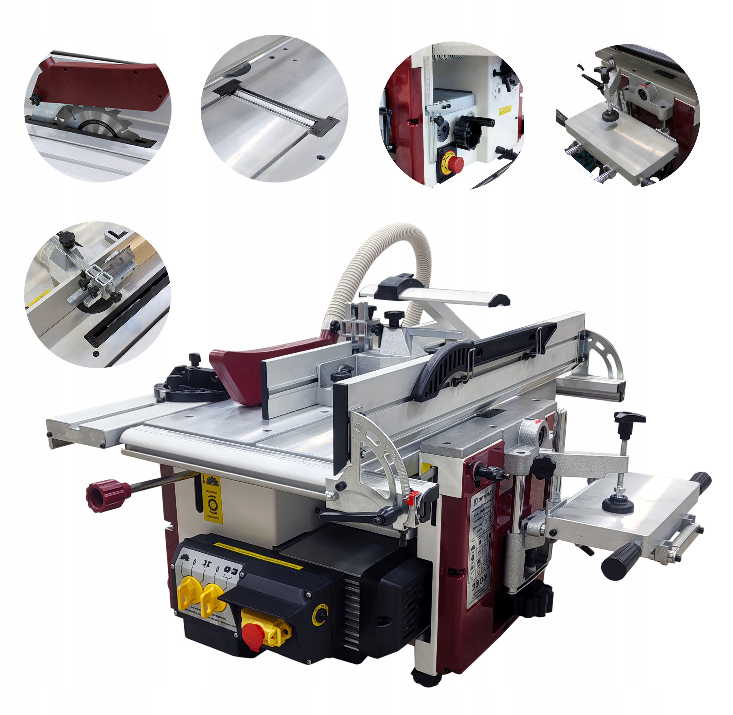 Multifunkční stroj, frézka, tloušťkovačka, srovnávačka, 1 kW, dřevo