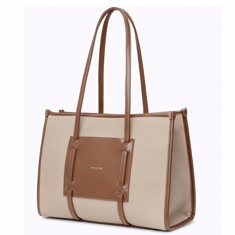Klasická Velká Shopper Kabelka A4 Puccini BK1261008D-2 Béžová