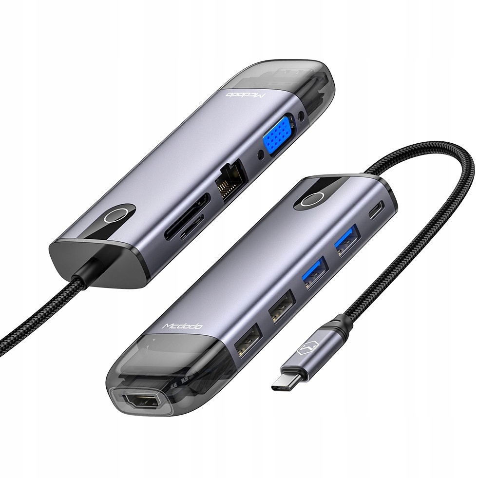 

Mcdodo Hub 10W1 Usb-c RJ-45 Vga Hdmi 4K Do Macbook