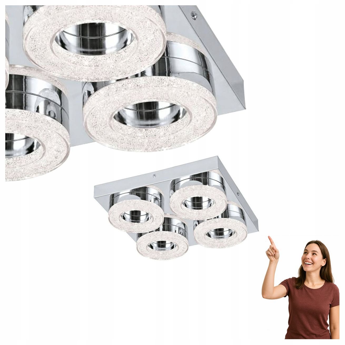 Led stropná lampa 4x3,5W Fradelo 95664 Eglo