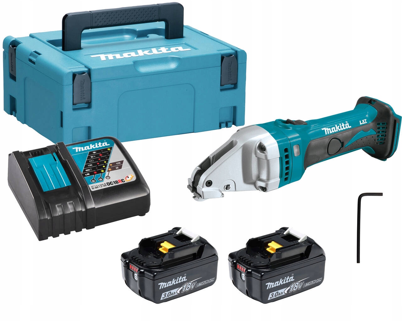 Makita Nożyce do cięcia blachy aku 18V 2x3,0Ah DJS161RFJ