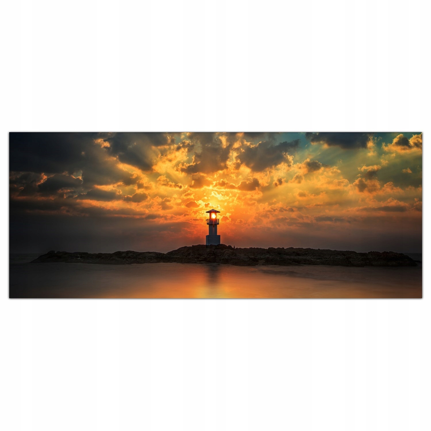 Maják Moře 125x50 Tvrzené sklo panel