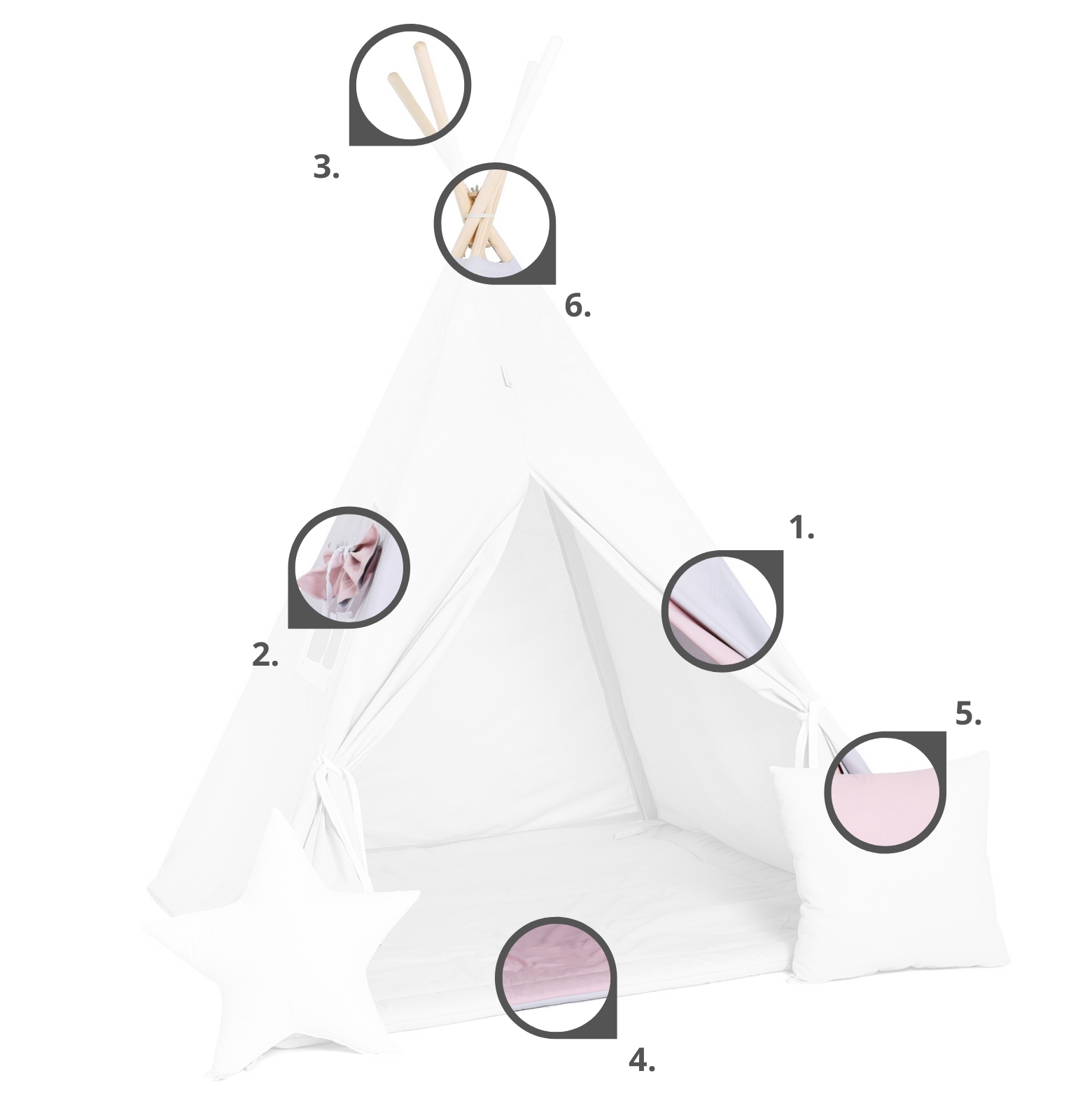 NAMIOT TIPI - Wzory dla CHŁOPCA i DZIEWCZYNKI namiot dzieci tipi domek wigw Rodzaj iglo, wigwam