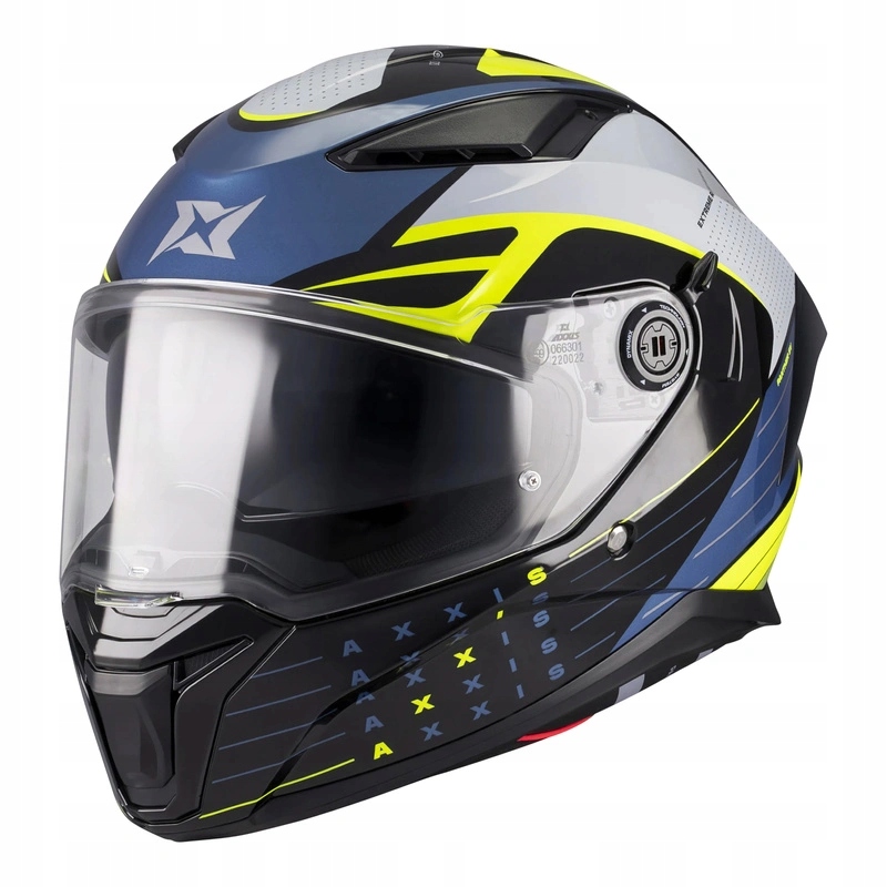 Helma Axxis Panther Sv Dimension B3 Gloss modrá žltá fluo Darčeky