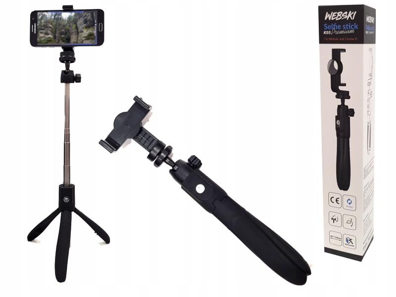 

Kij Do Selfi Selfie-stick Z Pilotem I Statywem