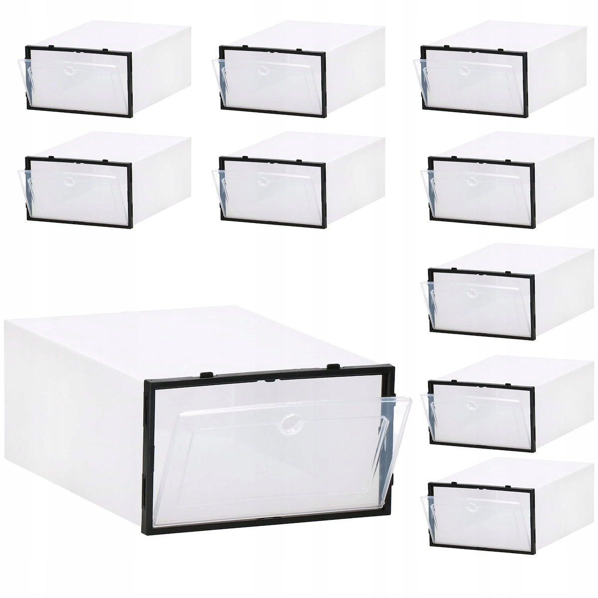 

10XORGANIZER Pudełko Pojemnik Na Buty Klapa Obuwie