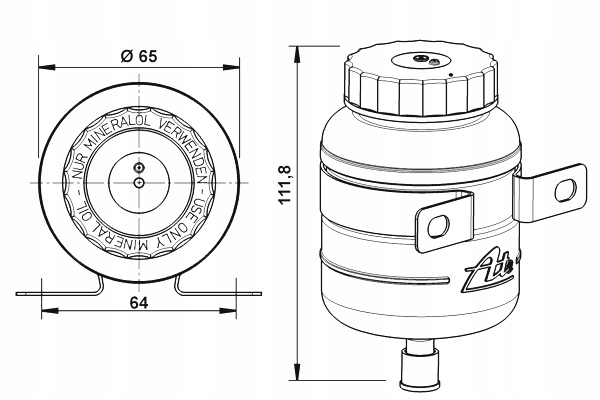 ZBIORNICZEK PŁYNU HAMULCOWEGO ATE Producent części ATE