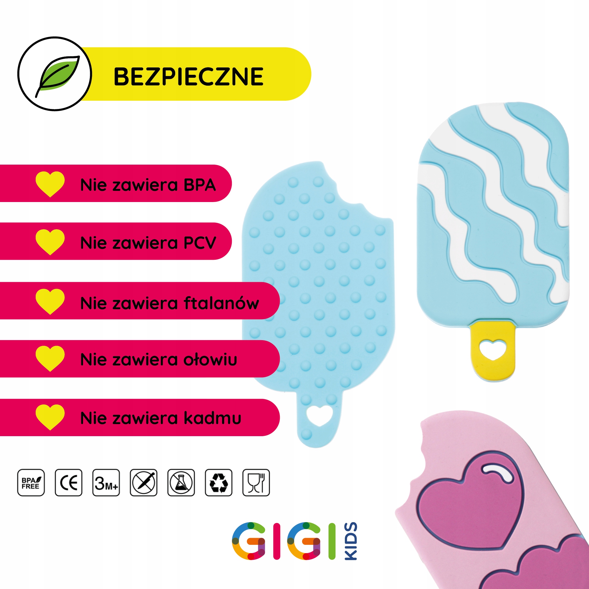 Gryzak silikonowy sensoryczny na ząbkowanie dla niemowląt Niebieski Kod producenta TR063B