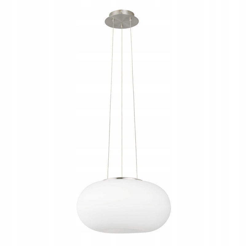 Závesná lampa zo série Optica so skleneným tienidlom s priemerom 35 cm.