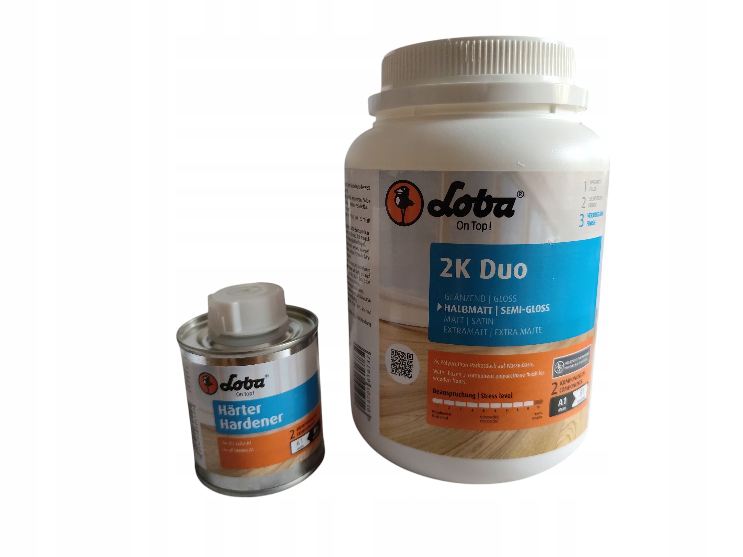 Lakier dwuskładnikowy Loba 2K Duo półmat 1l