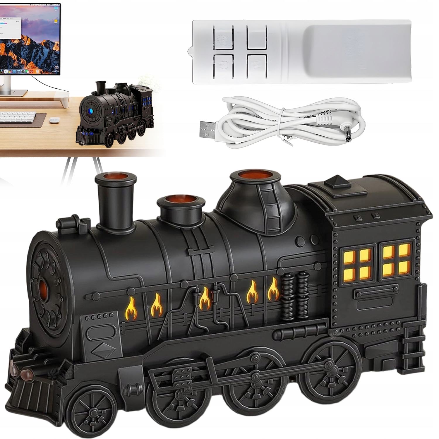 Mini Zvlhčovač Vzduchu Aromaterapie Difuzér Vůně Noční Lampa