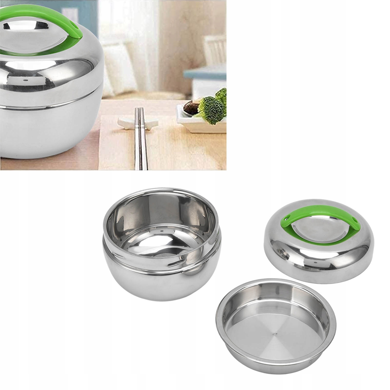 LUNCHBOX ŚNIADANIÓWKA TERMOS OBIADOWY POJEMNIK TERMICZNY NA ŻYWNOŚĆ STAL Marka bez marki