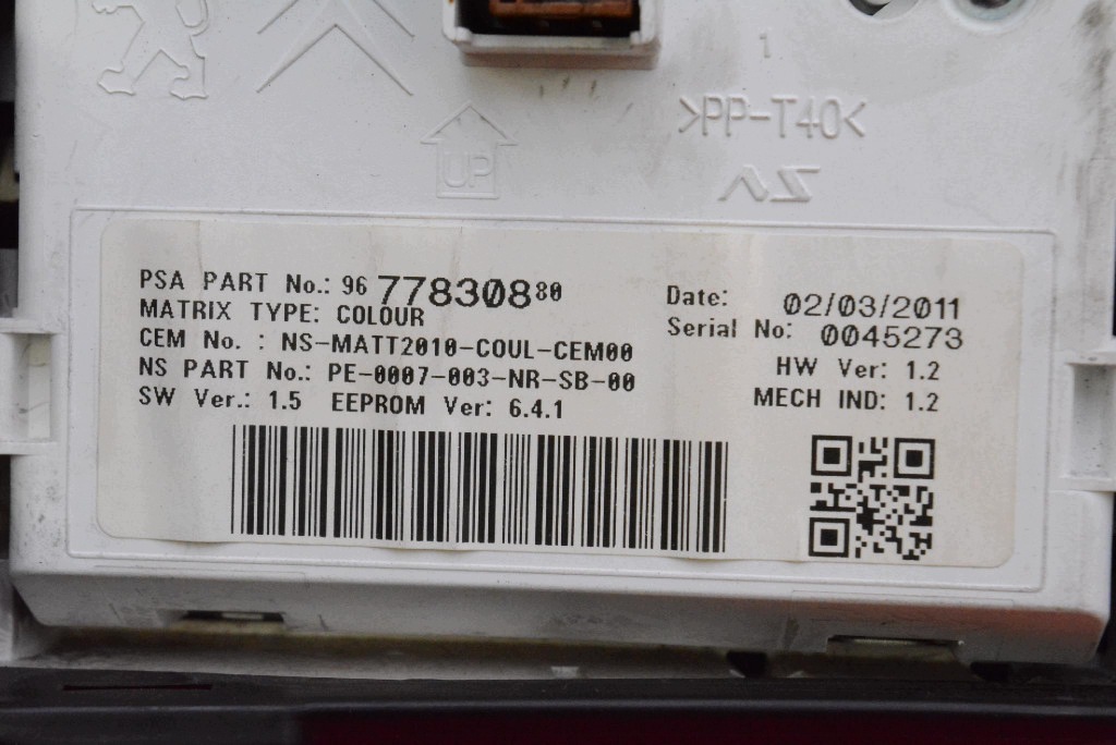 dials display EU 9677066880-00 CITROEN DS5 1.6 THP 200 KM 12-15