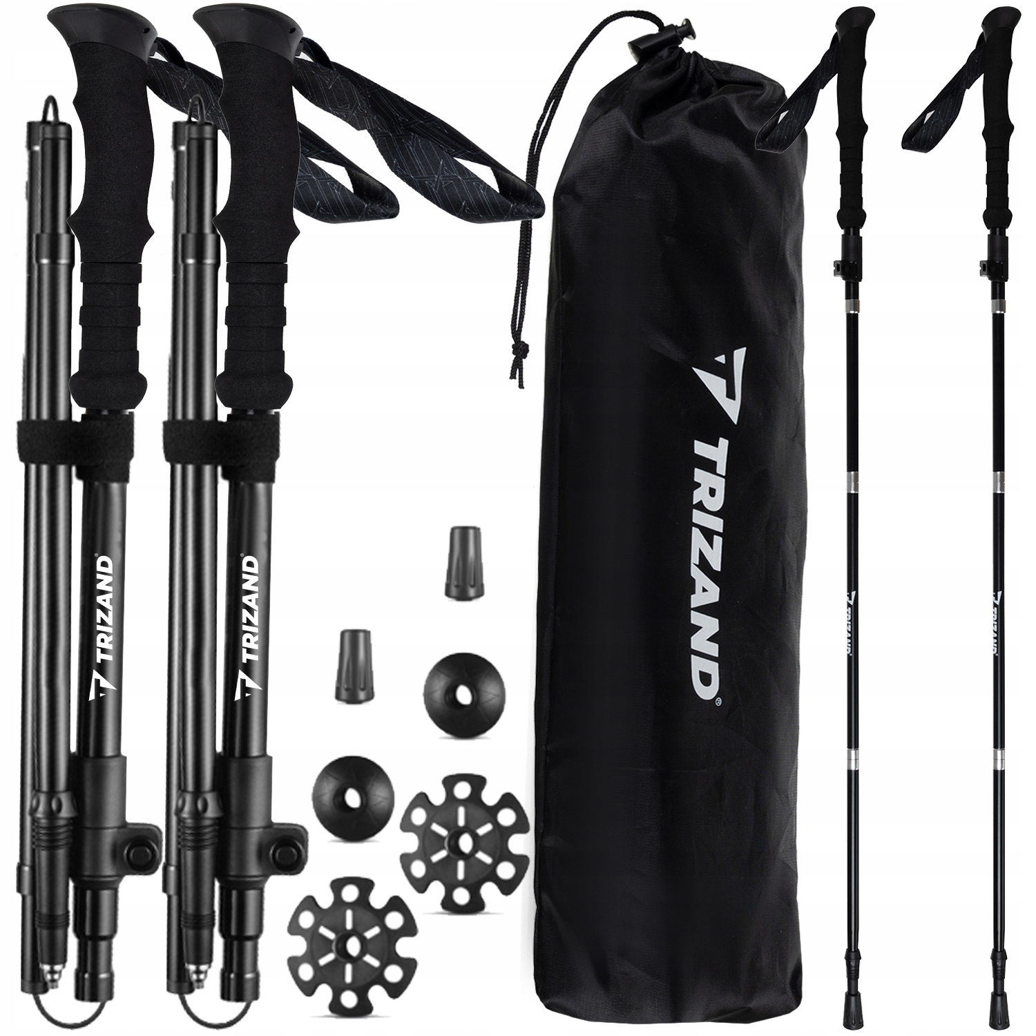 Nordic Walking 2 Trekkingové hole pro chůzi, nastavitelné, skládací