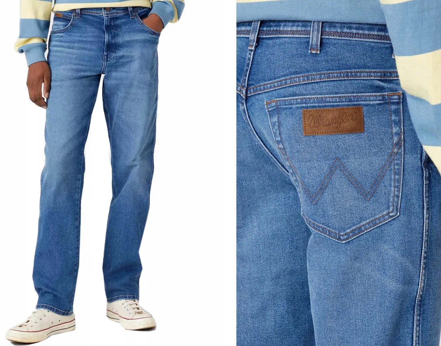 Wrangler Texas pánské kalhoty s rovnými nohavicemi Modrá barva W38 L30