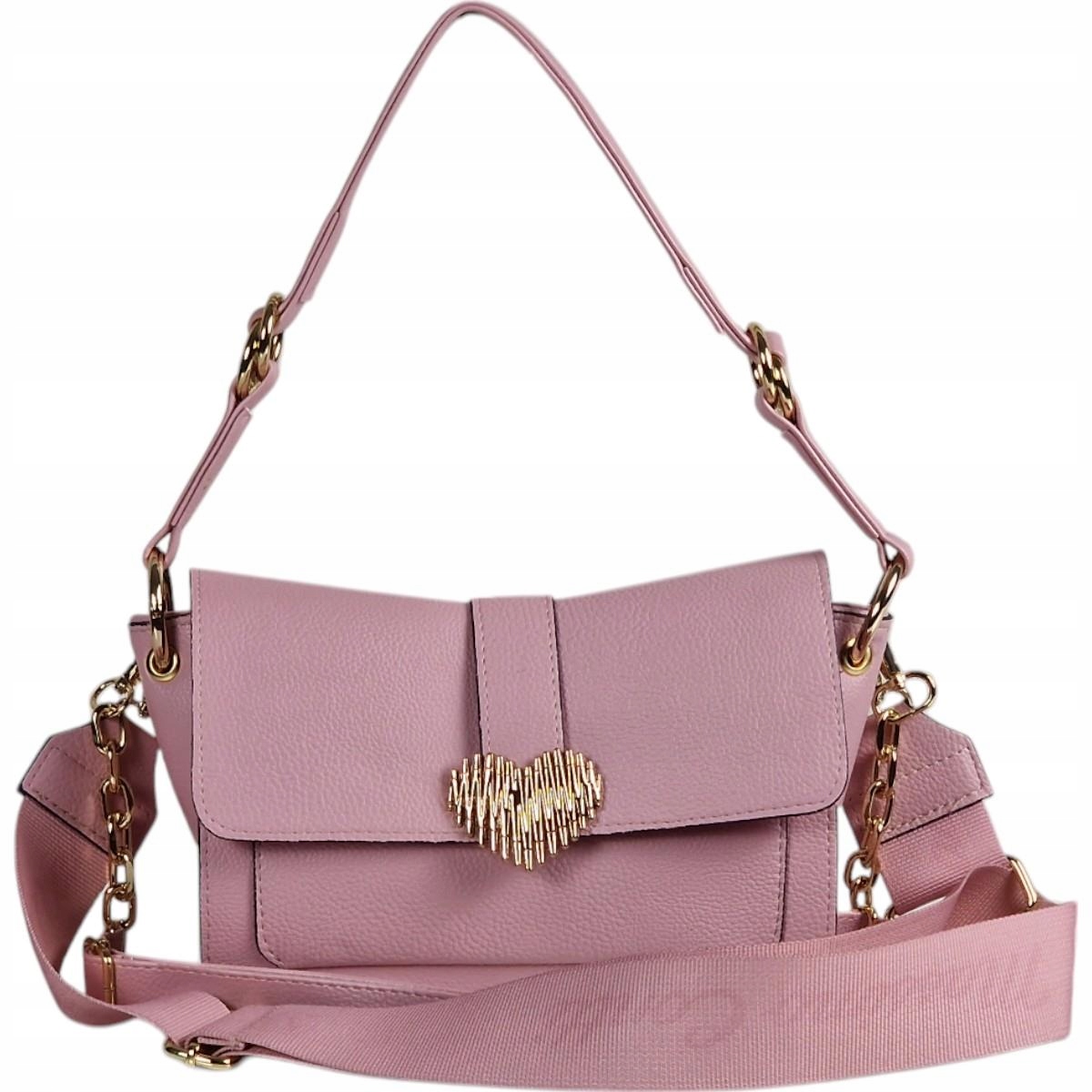 Massimo Contti kabelka přes rameno eko kůže růžové srdce